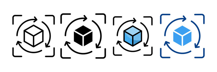 3D Modeling  Icon Set Multiple Style Collection