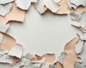 Torn newspaper fragments used as insulation in an old house, symbolizing their decline from relevance