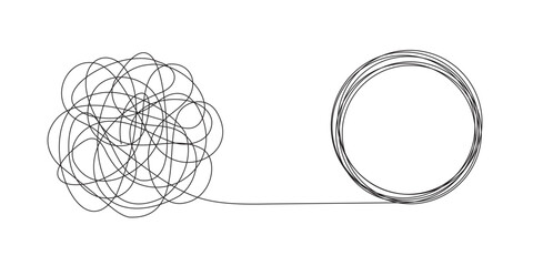 Abstract Chaos to Order Business Concept Illustration