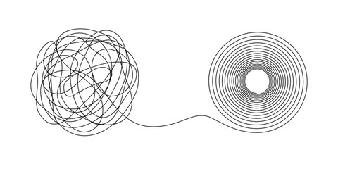 Abstract Chaos to Order Business Concept Illustration