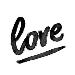 sketched text saying love, transparent background