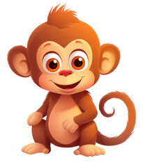 Fototapeta premium PNG Monkey cartoon mammal animal.