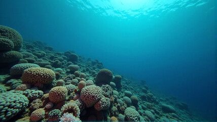 Fototapeta premium coral reef and diver