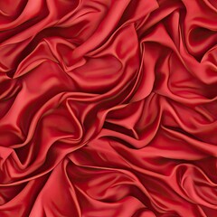 Obraz premium Dark red silk fabric lies elegantly with soft shadows and a smooth surface, creating a luxurious and inviting atmosphere SEAMLESS PATTERN