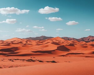 Naklejka premium Desert dunes under a bright blue sky background