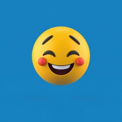 Fototapeta premium Funny emoji , smiley face on a white background, happy emoji, Funny emoji background