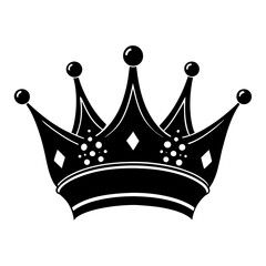 Crown silhouette vector illustration