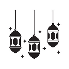 Ramadan logo. Islamic lantern simple flat logo vector illustration. Lantern logo vector. For your website, logo, app, UI design. Vector illustration, isolated on white background
