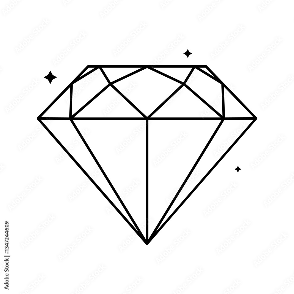 Poster diamond icon vector design template simple and clean