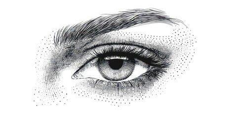 Obraz premium A close up of a woman's eye with a blurry background
