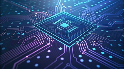 blue circuit board futuristic