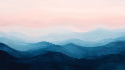Fototapeta premium Abstract mountain range at sunrise, soft focus, serene landscape