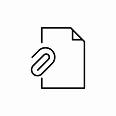 document attachment icon sign vector