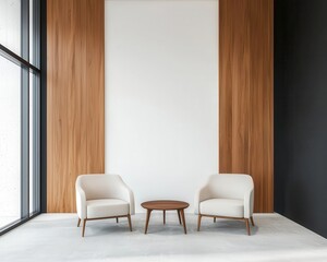 Techsavvy bank lobby with interactive touchpoints, sleek metal finishes, and minimal seating, techsavvy bank design, modern, efficient