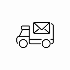 mail delivery icon sign vector