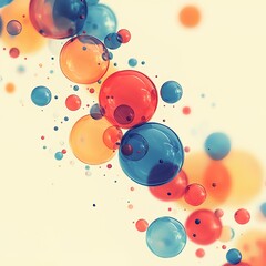 Colorful bubbles floating, abstract background, design element, for website or marketing