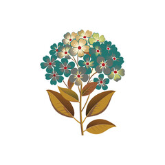 Outline flower set for artistic designs