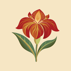Outline flower set for artistic designs