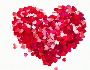 red heart made of flowers