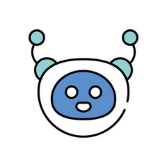 Chatbots vector icon stock illustration