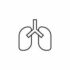lungs respiratory system icon sign vector
