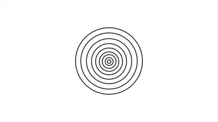 4K Radio waves simple on white background. network tower produced radio wave concept icon.