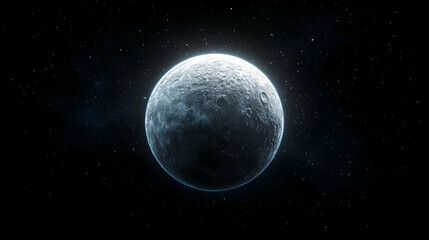 Obraz premium Detailed Digital Illustration Of A Moon In Space