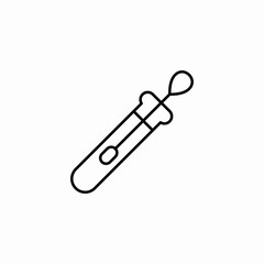 swab tube insert icon sign vector