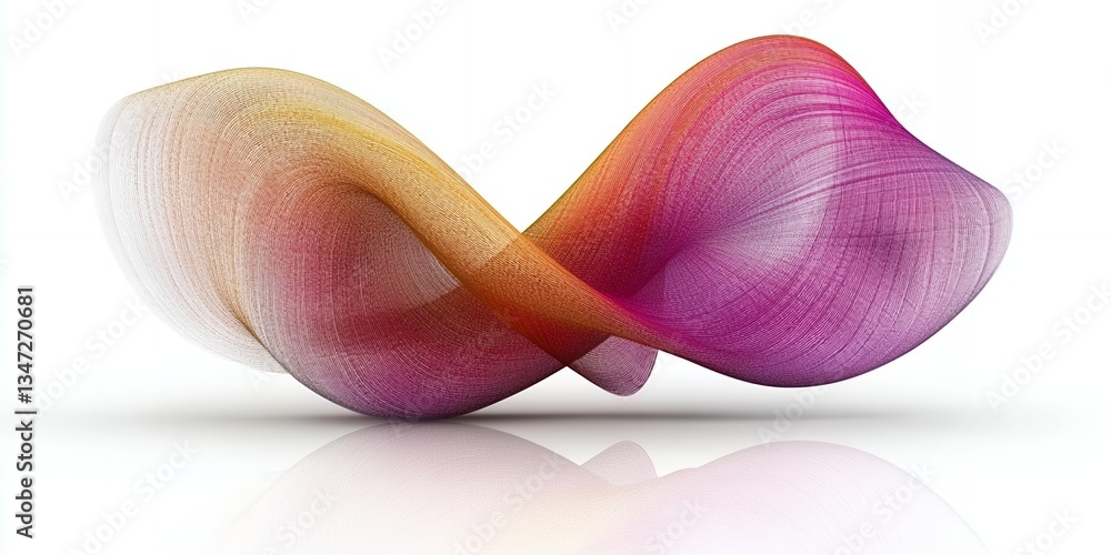 Poster abstract pink orange swirling lines elegant design background art wave soft curve style color fluid