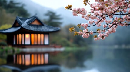 Fototapeta premium japanese garden in spring