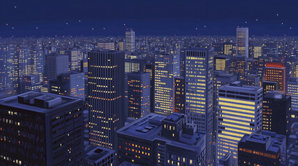 Obraz premium Modern city illustration