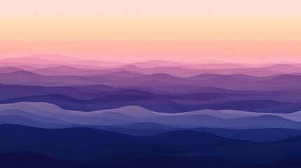 Obraz premium Seamless Gradient Sunset: Golden Hues Melt into Pink and Violet Mountain Landscape for Backgrounds