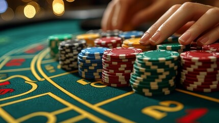 Fototapeta premium casino chips
