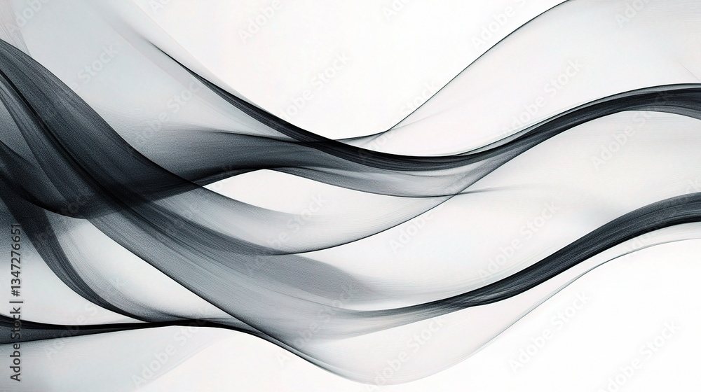 Poster monochrome abstract wave pattern in minimalist style design