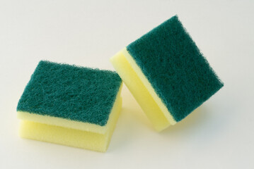Two Abrasive Scrubbing Sponges for Cleaning