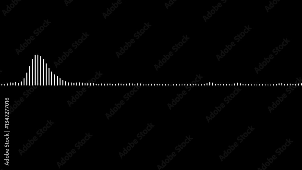 Poster 4k sound wave ,simple audio waveform animation ,audio waveform with glowing dots spectrum audio anim
