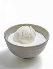 Creamy ice cream scoop