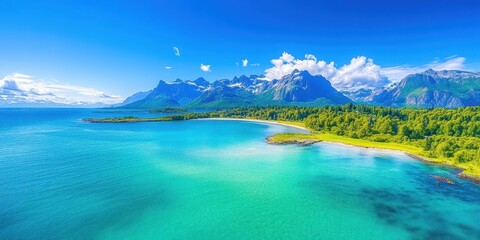 Fototapeta premium Alaska landscape banner