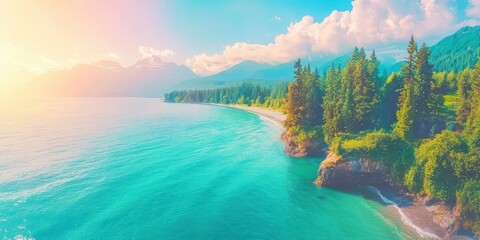 Alaska landscape banner