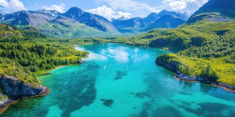 Alaska landscape banner