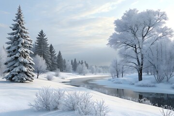 Obraz premium Winter Season Snow Abstract Cold Background Design