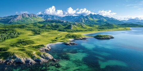 Obraz premium Alaska landscape banner