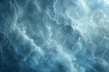 Fototapeta premium Thin snow layers cover frozen ice, shimmering softly in gentle light, showcasing a crisp winter texture