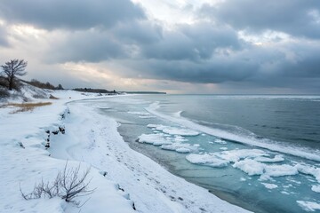 Winter Season Snow Abstract Cold Background Design