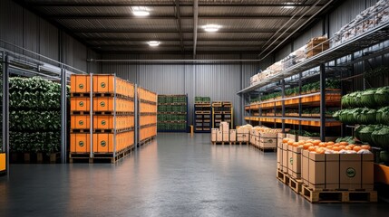 Effective vegetable storage solutions in a cold storage facility. 