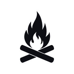 camp fire bonfire burning silhouette