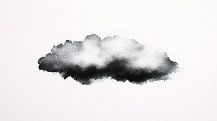 White and Gray Watercolor Texture Abstract Cloud Illustration