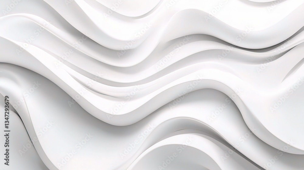 Poster soft white seamless wave pattern texture for modern design use