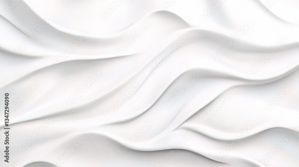 Poster soft white seamless wave pattern texture for background design