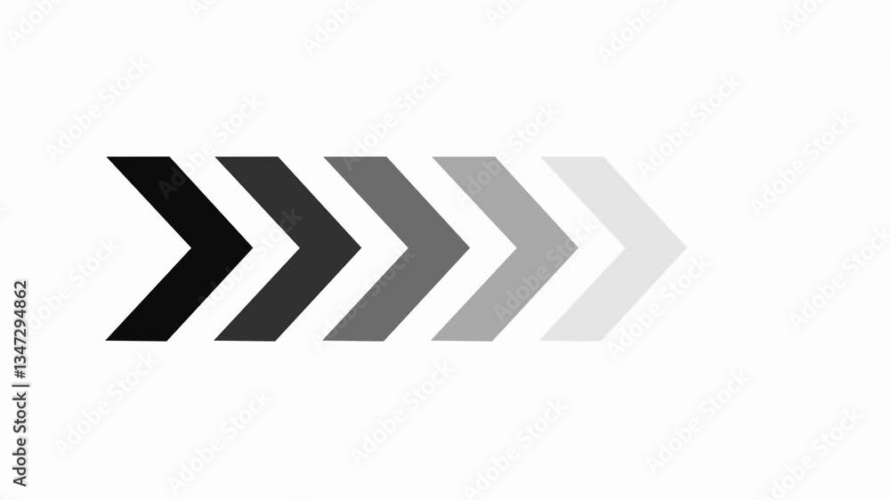 Poster arrow loop animation direction concept. colorful arrow icon concept. arrow direction sign animation 